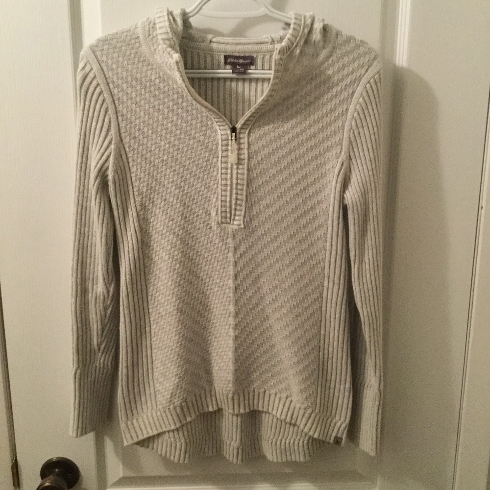 Eddie Bauer 1/4 zip hooded sweater